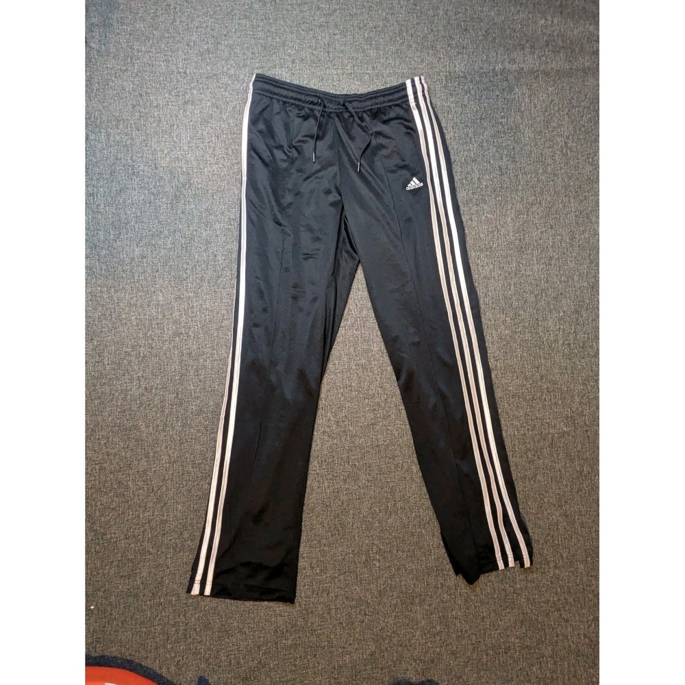 Adidas Men's Sweatpants Small Black Track Warm Up Drawstring Jogger Sweats Gym‎
